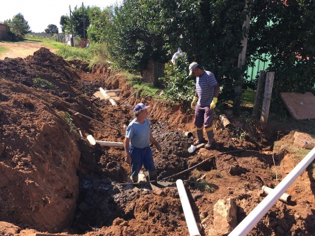 Obra de canalização, Bairro Riachuelo