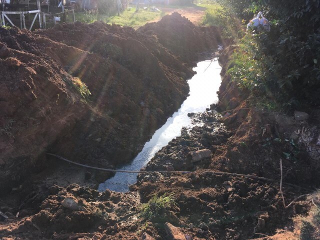 Obra de canalização, Bairro Riachuelo