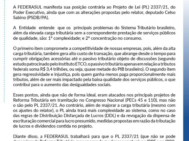 Nota da Federasul 