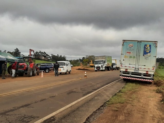 Protestos na RSC-392  em Tupanciretã