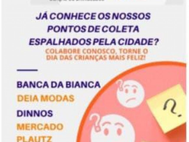 16.09 CAMPANHA DOAÇÃO DE BRINQUEDOS PONTOS DE ARRECADAÇÃO