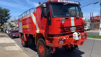 Ato de recepção do caminhão Iveco Magirus