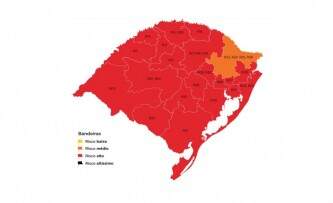 Região de Cruz Alta (R12) sem mantém em bandeira vermelha neste mapa preliminar do distanciamento controlado