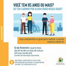 Responsáveis por idosos acamados devem entrar em contato com a saúde