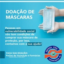 Campanha de doações de máscara 