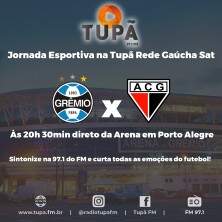 Neste domingo confira Grêmio x Atlético-GO na Tupã Rede Gaúcha Sat