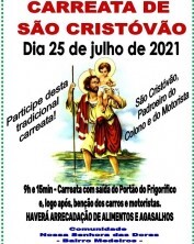 Carreata São Cristóvão ocorre no próximo domingo 