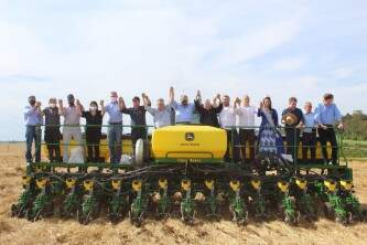 Cerimônia no campo experimental da Cotrijuc celebrou a 11ª abertura estadual do Plantio da Soja no Rio Grande do Sul