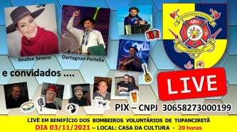 Live dos Bombeiros Voluntários será na próxima quarta, 3.