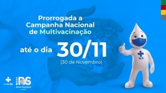 Campanha de multivacinação para crianças e adolescentes é prorrogada até fim de novembro