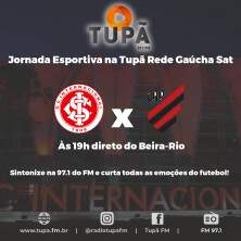 Internacional enfrenta Athletico-PR às 19h no Beira-Rio