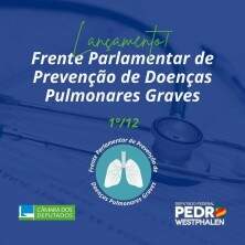 Deputado Federal Pedro Westphalen cria Frente Parlamentar de Prevenção de Doenças Pulmonares Graves