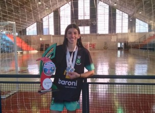 Andreia de David se sagrou vice-campeã da 1ª Copa Catuípe de Futsal durante o fim de semana