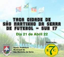 E.C Gaúcho irá participar da Taça Cidade de São Martinho da Serra de Futebol - Sub 17