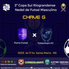 Com Emerson Barcelos, Tottenham estreia domingo na Copa Sul Riograndense Nedel de Futsal Masculino