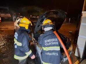 UBVT contém incêndio em carro, dentro da garagem da casa do proprietário, em Tupanciretã