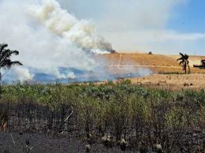 Incêndio em localidade de Tupanciretã causa dificuldades para controle da UBVT