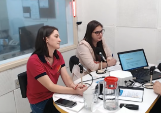 Adriana Facco e Ana Caroline concedem entrevista a Rádio Tupã para falar sobre o 1º Seminário Regional de Educação Fiscal