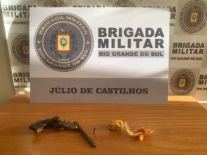 BM de Júlio de Castilhos descobre esconderijo e apreende arma de fogo