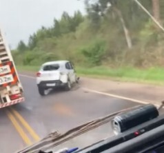 PRF atende a um acidente grave na BR-158 próximo do Passo dos Buracos