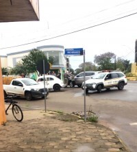 BM de Tupanciretã atende à acidente do tipo colisão entre a Av. Vaz Ferreira e Rio Branco