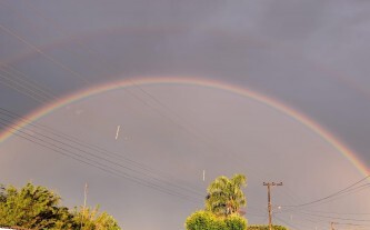 Após tempestade, Arco-íris resplandece na Terra da Mãe de Deus