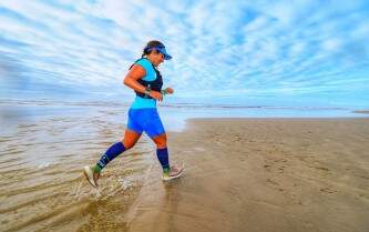 Fran Abreu representa Tupanciretã na Ultramaratona de Torres até Tramandaí