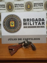 BM de Júlio de Castilhos atende a caso de furto em lavoura e apreensão de arma de fogo