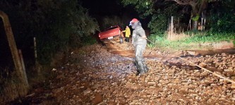 Bombeiros Voluntários de Tupanciretã recebem possíveis desabrigados após madrugada de chuva intensa